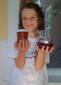Zoe and her canning projects